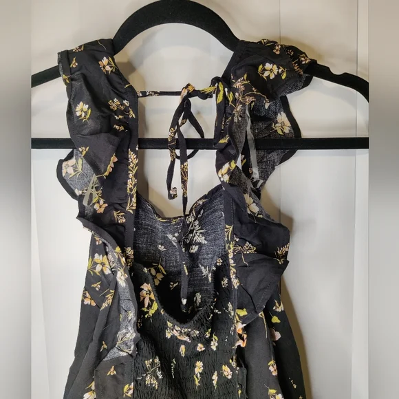 Wild Fable black floral dress size M - Picture 3 of 4